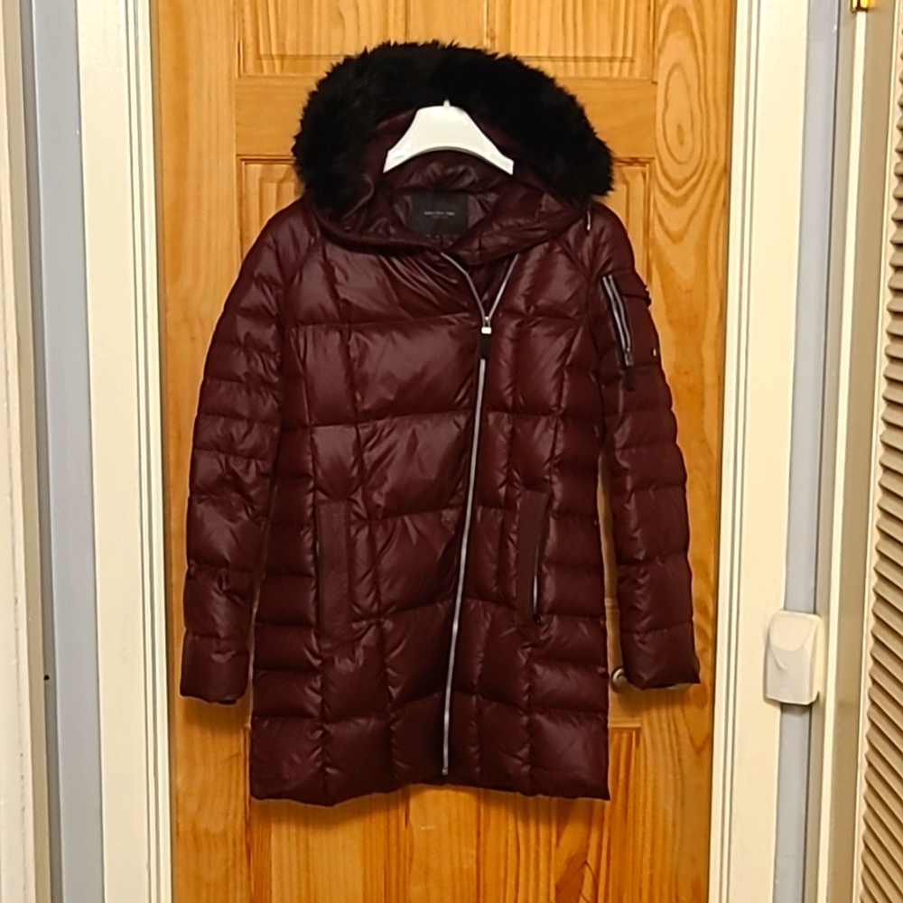 Andrew Marc Women's Down Coat w/ Asymmetric Zip